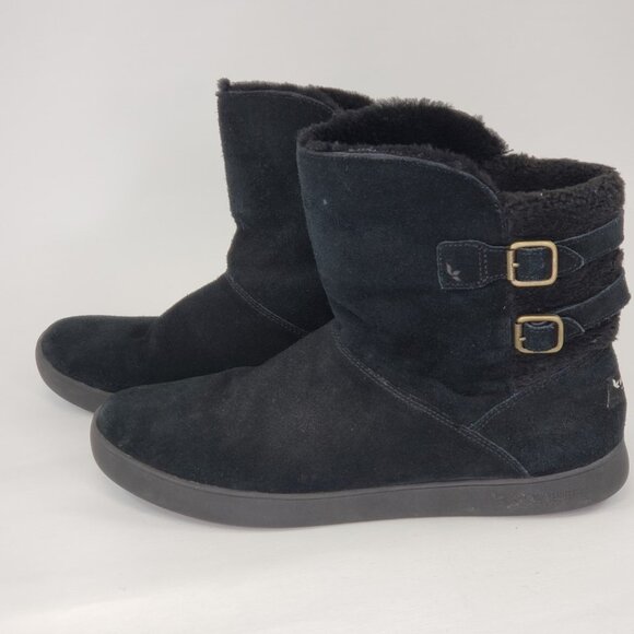 KOOLABURRA BY UGG AMARAH WOMEN WINTER ANKLE BOOTIES SIZE 10 BLACK BUCKLE 1096413 - Picture 3 of 8